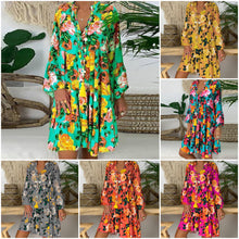 Afbeelding in Gallery-weergave laden, "Carla" Designer-Kleid mit Floralprint