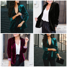 Afbeelding in Gallery-weergave laden, "Sibylle" Elegante fluwelen blazer