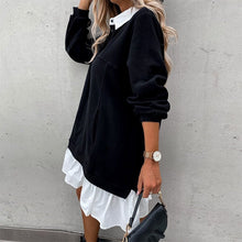 Afbeelding in Gallery-weergave laden, "Silvia" Elegantes Patchwork-Kleid