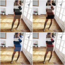 Afbeelding in Gallery-weergave laden, &quot;Joy&quot; Gestreiftes Strickkleid
