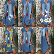 Afbeelding in Gallery-weergave laden, &quot;Abella&quot; Denim-Kleid
