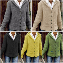 Afbeelding in Gallery-weergave laden, &quot;Luise&quot; Gebreid Vest Met Kap
