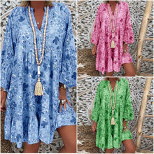 Afbeelding in Gallery-weergave laden, &quot;Ciara&quot; Stilvolles Boho-Blumenkleid
