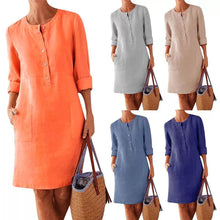 Afbeelding in Gallery-weergave laden, &quot;Adelia&quot; Leinen-Kleid
