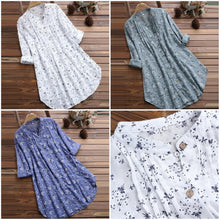 Afbeelding in Gallery-weergave laden, &quot;Sabrina&quot; Bluse mit Printmuster
