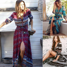 Afbeelding in Gallery-weergave laden, &quot;Silvia&quot; Stilvolles Designer-Boho-Kleid
