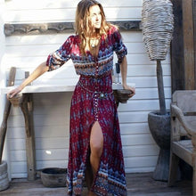 Afbeelding in Gallery-weergave laden, &quot;Silvia&quot; Stilvolles Designer-Boho-Kleid
